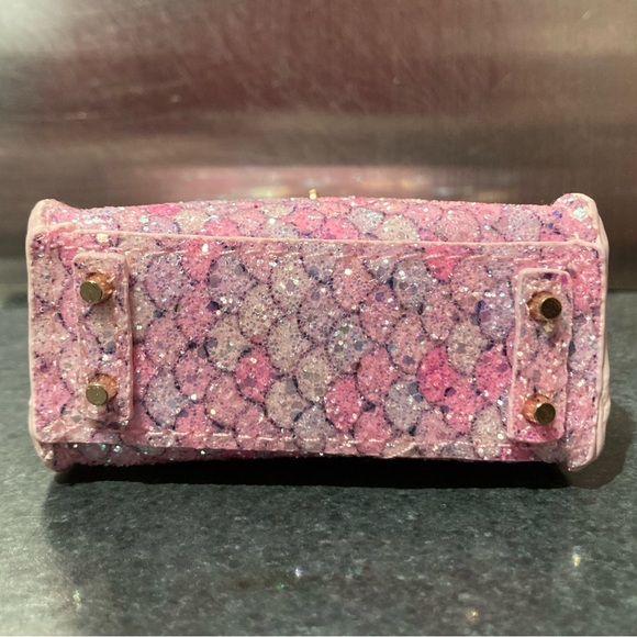 👜Handmade Mini Pastel Glitter Fish Scale Birkin AirPods Tote Bag Charm Miniature - Picture 5 of 8